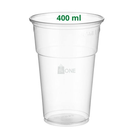 Trinkbecher: Einwegtrinkbecher 0,4 Liter Transparent